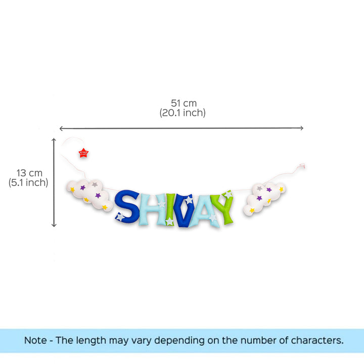 Handcrafted Personalized Cloud Themed Felt Bunting For Kids