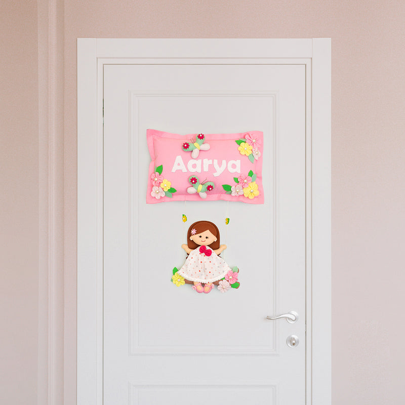 Hand-stitched Felt Nameplate with Swing