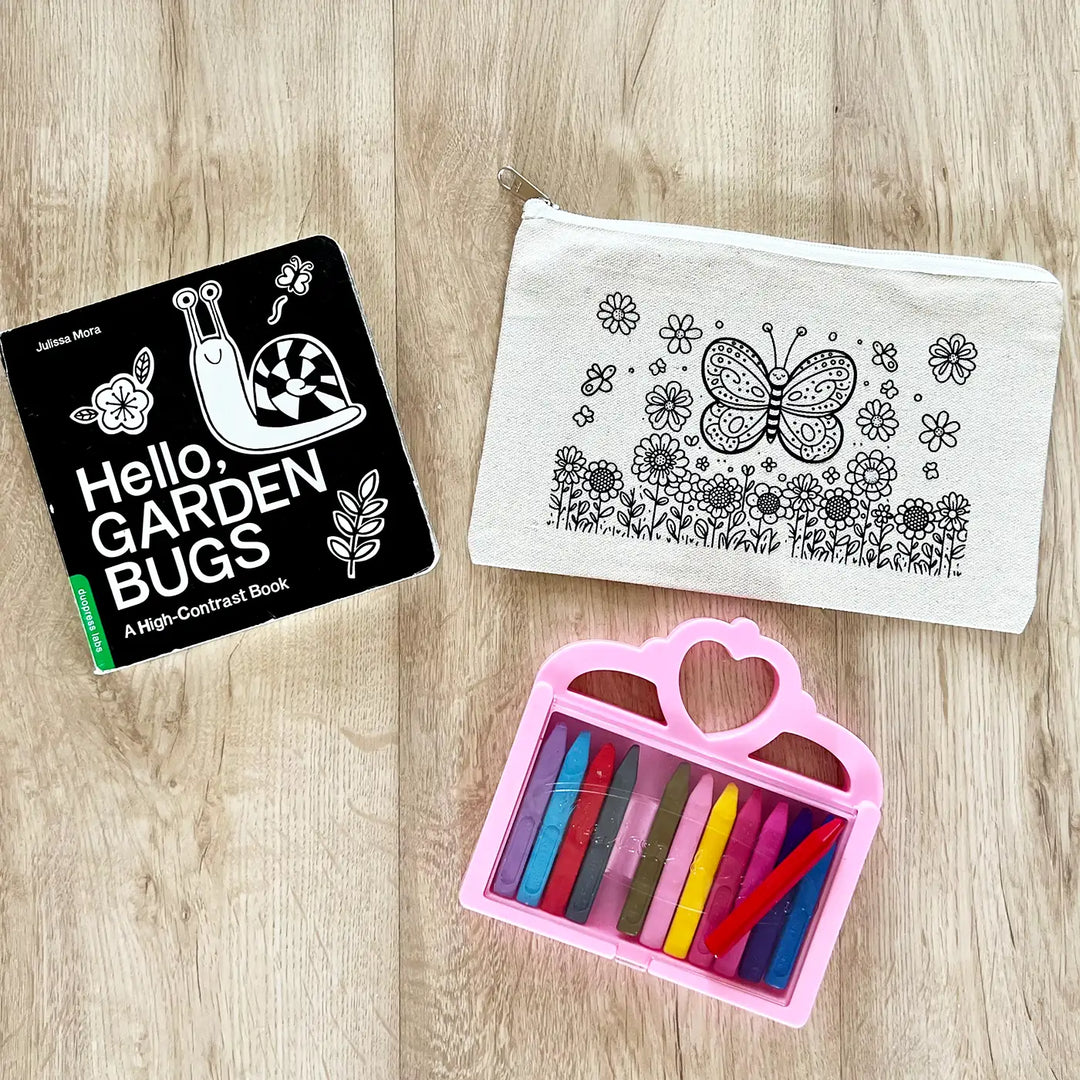 DIY Colour It Yourself Little Butterfly Cotton Pouch For Kids