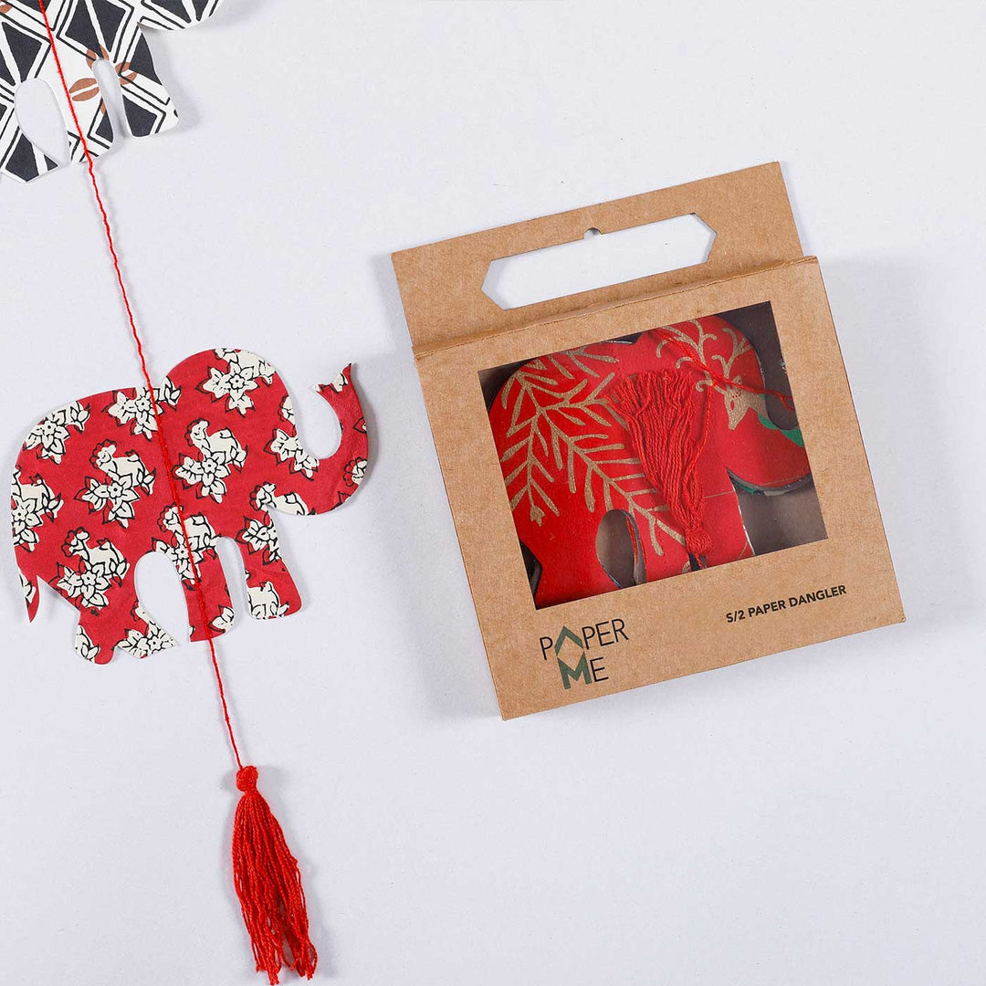 Handmade Elephant Design Paper Hanging