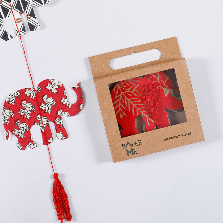 Handmade Elephant Design Paper Hanging