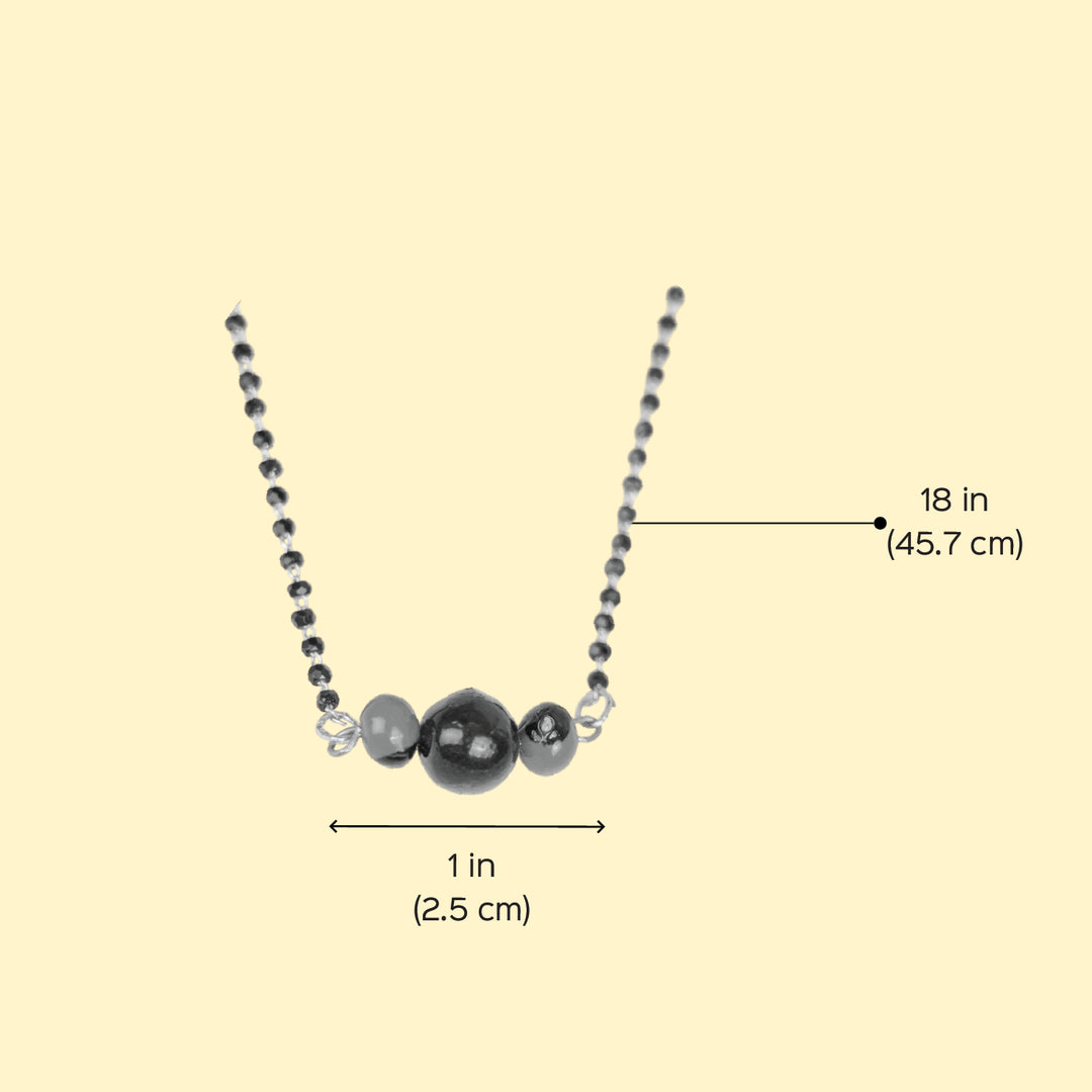 Handmade Single Chain Crystal Beads Gunj & Reetha Seed Mangalsutra