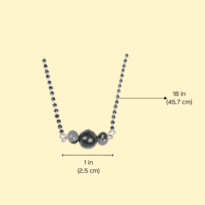 Handmade Single Chain Crystal Beads Gunj & Reetha Seed Mangalsutra
