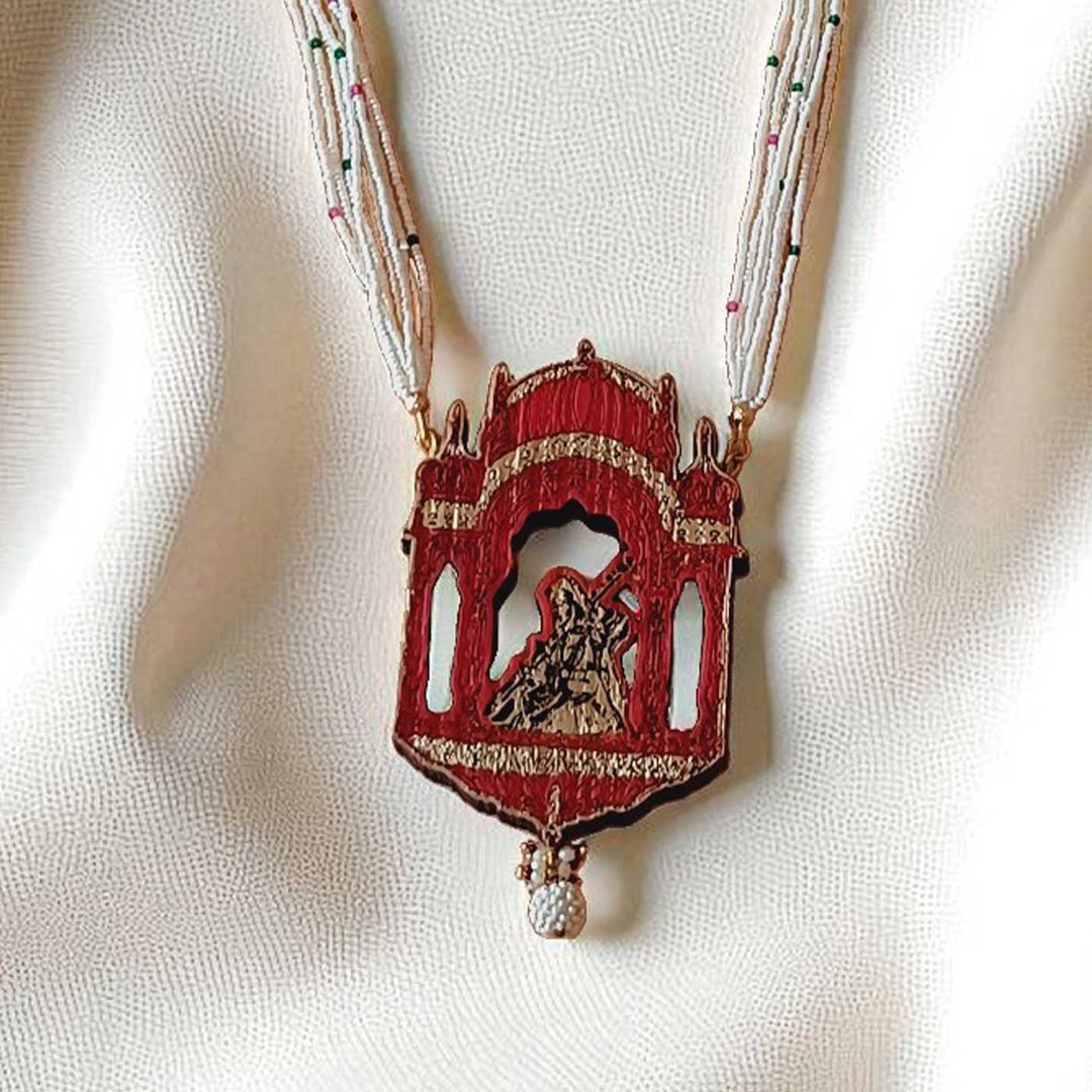 Handmade Meerabai Wooden Necklace