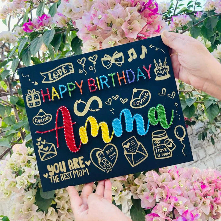 Personalized Handmade String Art Mom Theme Wooden Decorative Plaque For Mothers