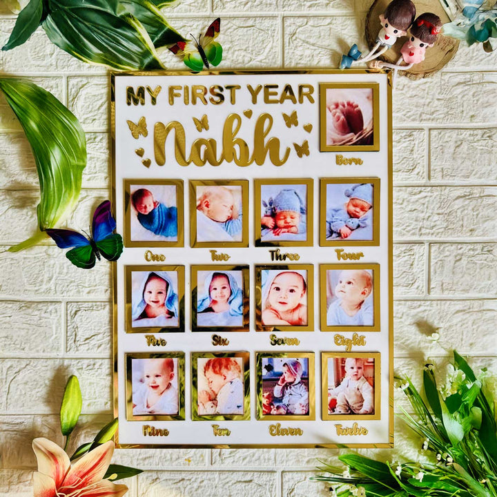 Photo Personalized Handmade First Year Acrylic Photo Frame