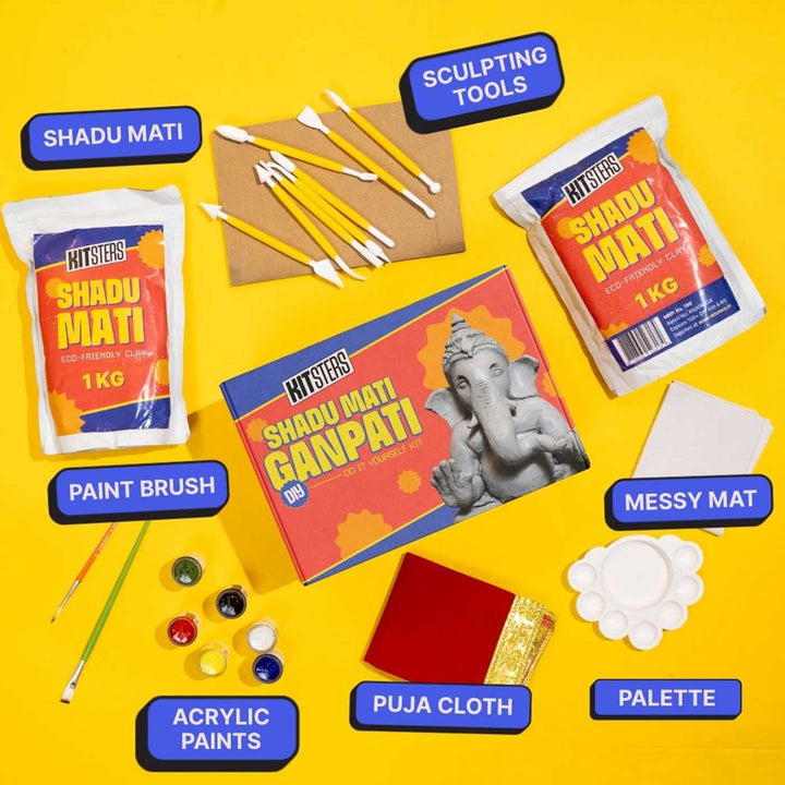 Eco-friendly Shadu Mati Ganpati Clay DIY Kit for Ganesh Chaturthi