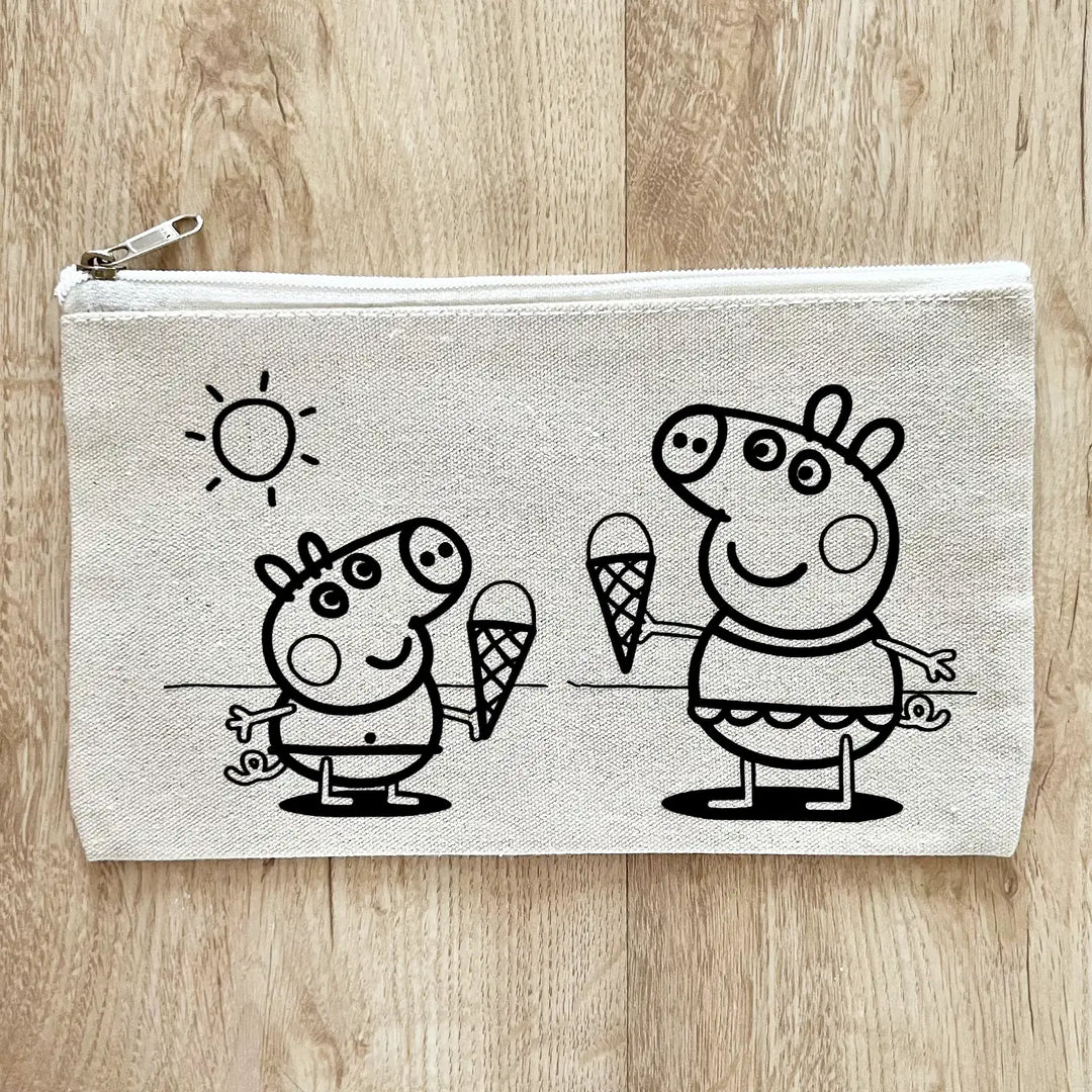 DIY Colour It Yourself Pegga Pig Cotton Pouch For Kids