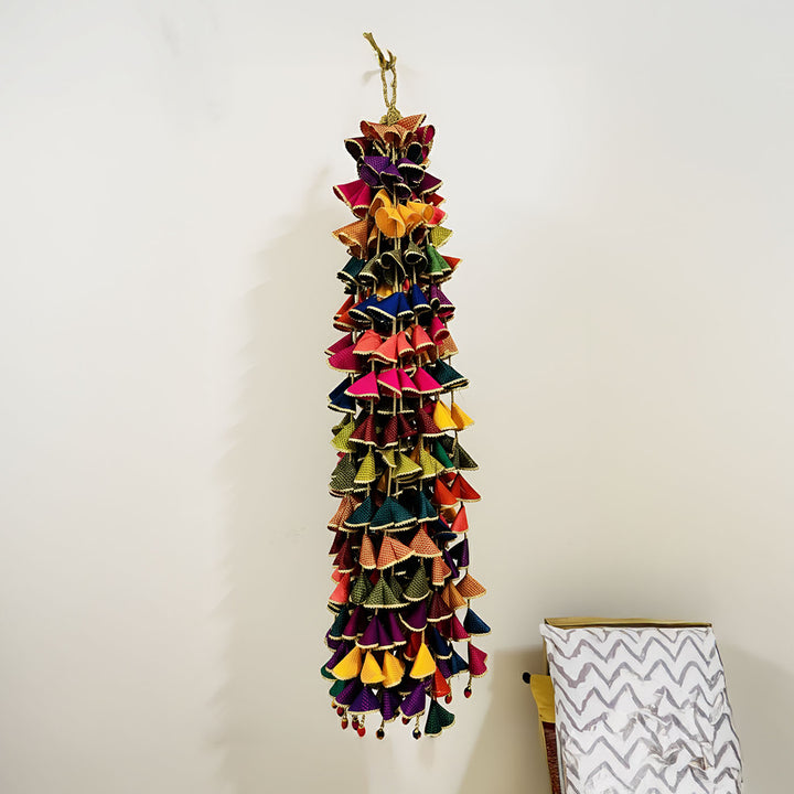 60 Inch | Handmade Multicolor Khun Fabric Hangings | Set Of 2