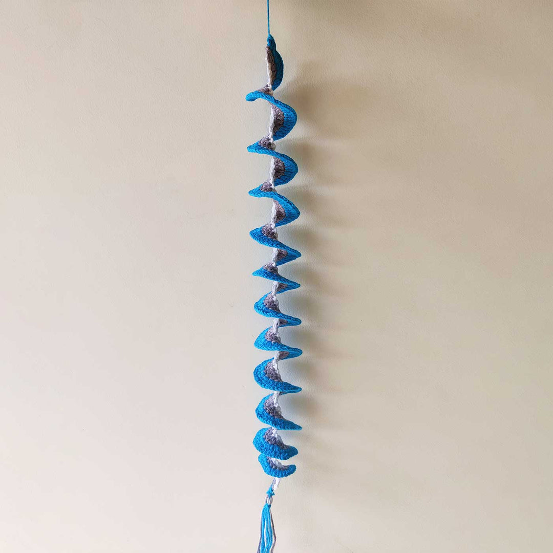 Handmade Spiral Crochet Cotton Hanging For Christmas Wall Decoration