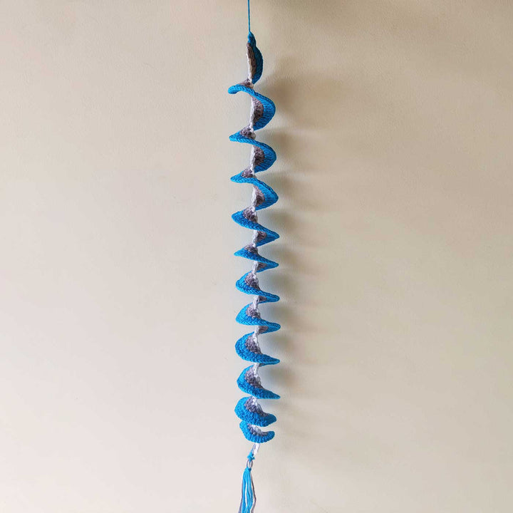 Handmade Spiral Crochet Cotton Hanging For Christmas Wall Decoration