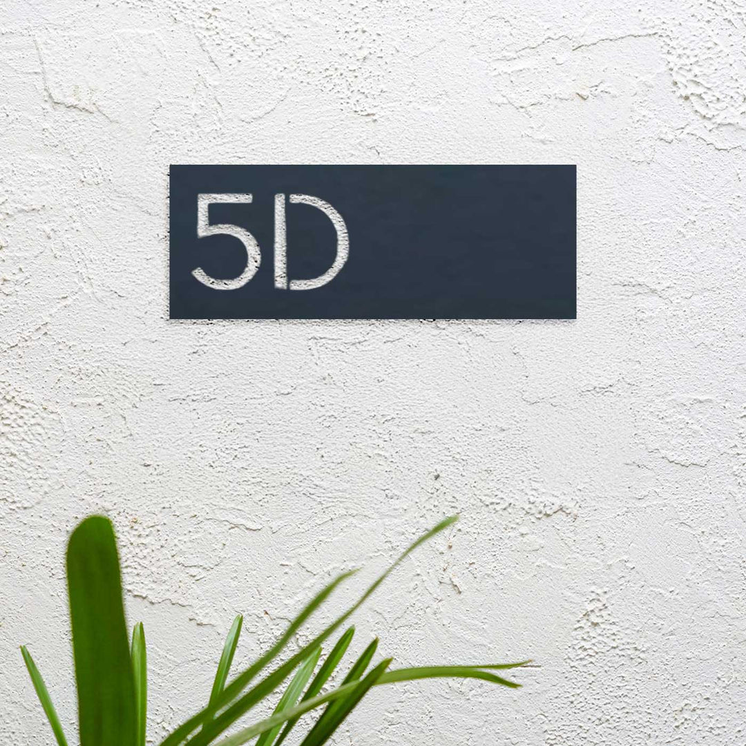 Personalized Laser Cut Minimalist Design Steel Name Plate