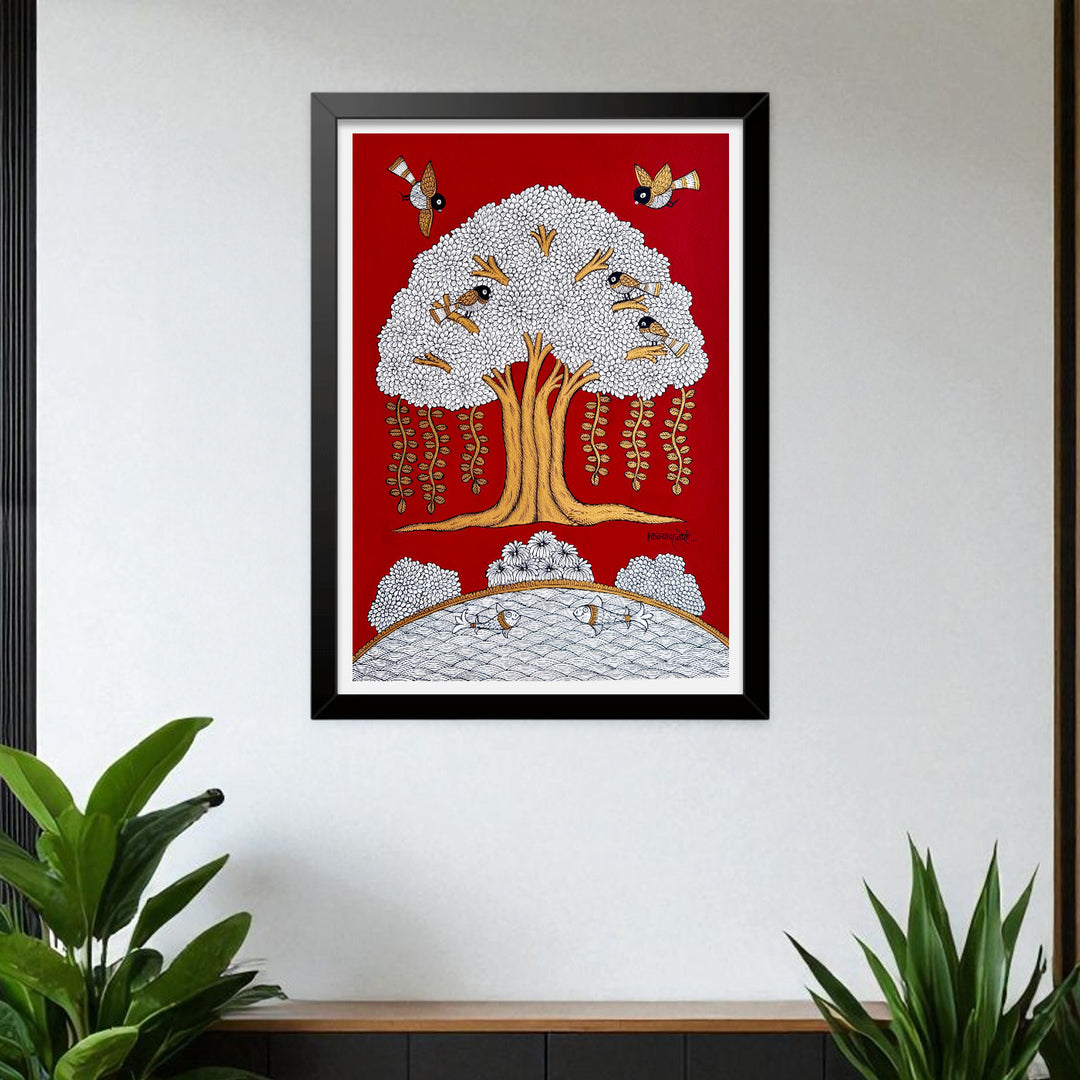 14.5 X 18.5 Inch | Tree Of Life Paper Phad Painting