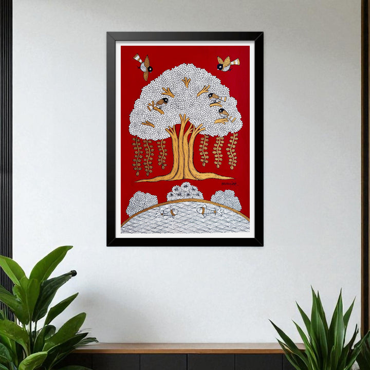 14.5 X 18.5 Inch | Tree Of Life Paper Phad Painting