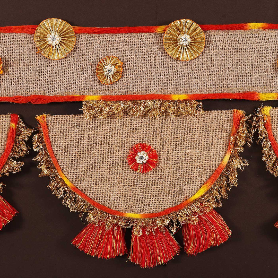 Handmade Moli Bandhanvar Jute Toran
