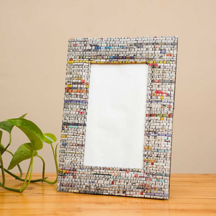 Handmade Multicolour Upcycled Photo Frame