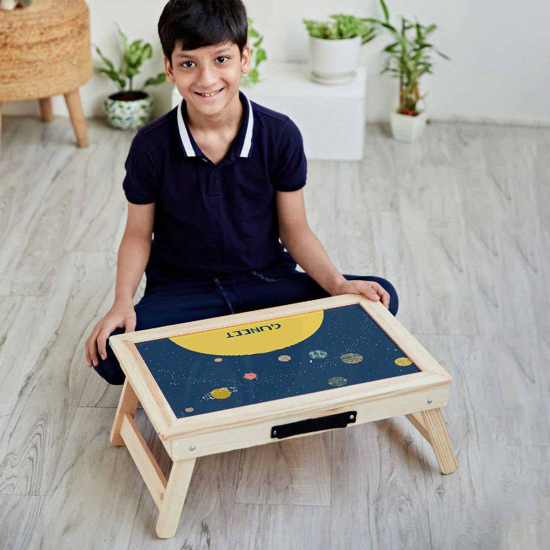 Personalized Space Explorer Theme Wooden Foldable Desk