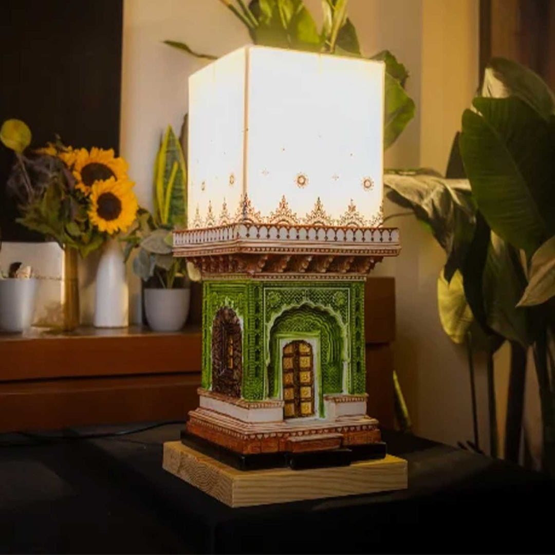 Handcrafted Jaipur Miniature Architectural Facade Table Lamp For Home Decor