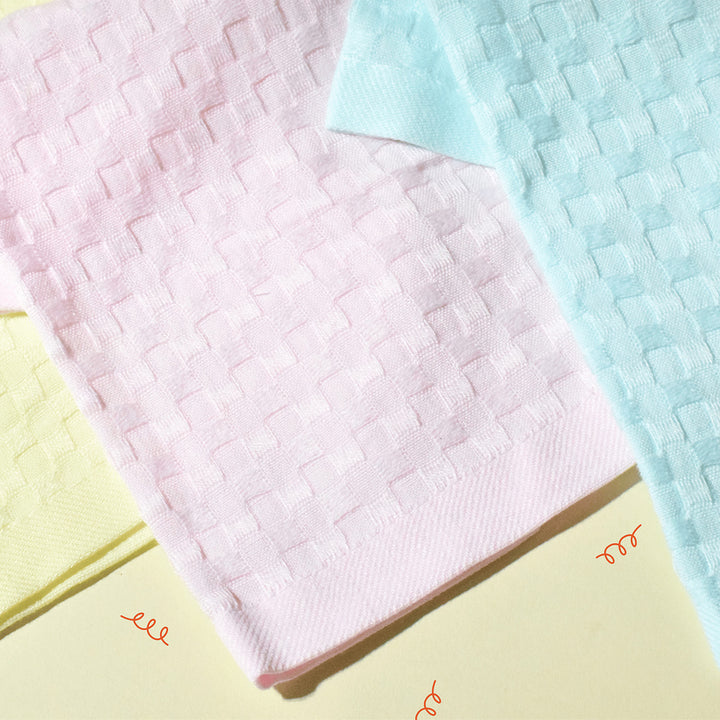 Pastel Waffle Double Layer Wash Cloth | Set of 6