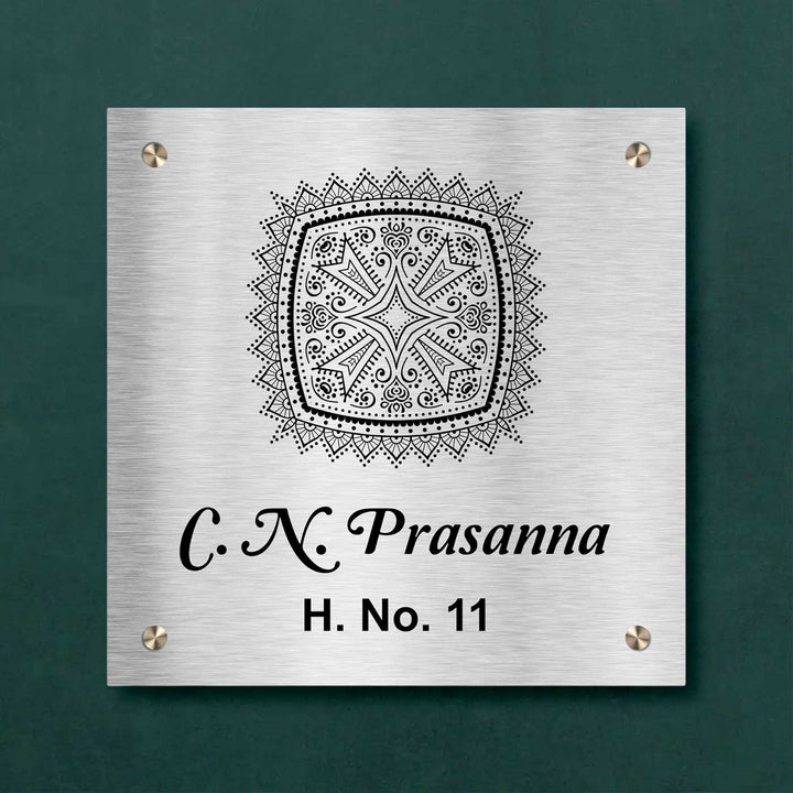 Personalized Weatherproof Ethereal Engraved Stainless Steel Name Plate