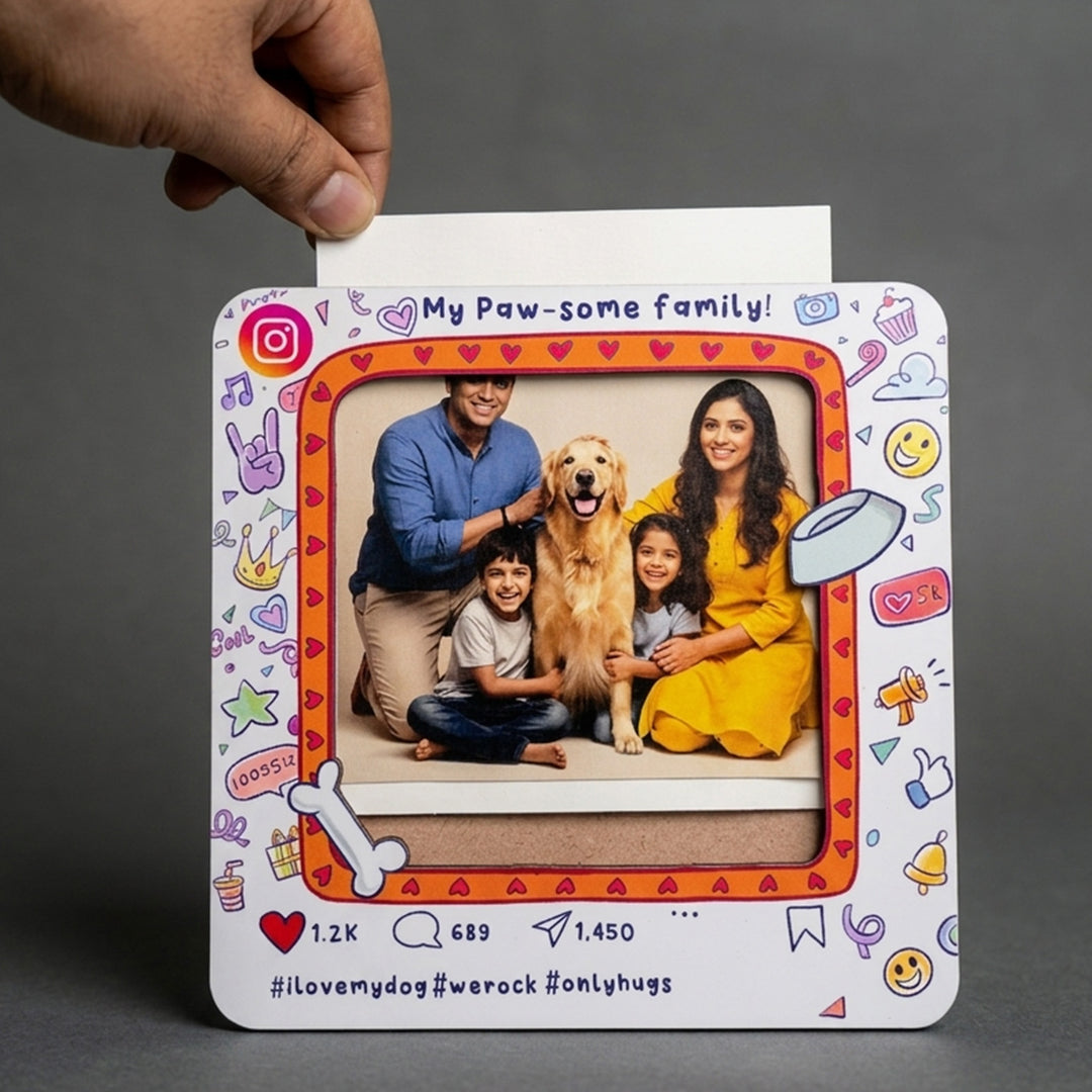 Quirky Square MDF Pet Photo Frame