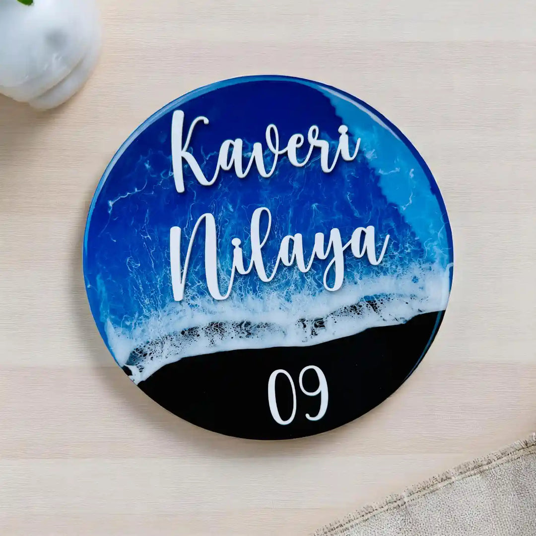 Personalized Beach Theme Resin Name Plate