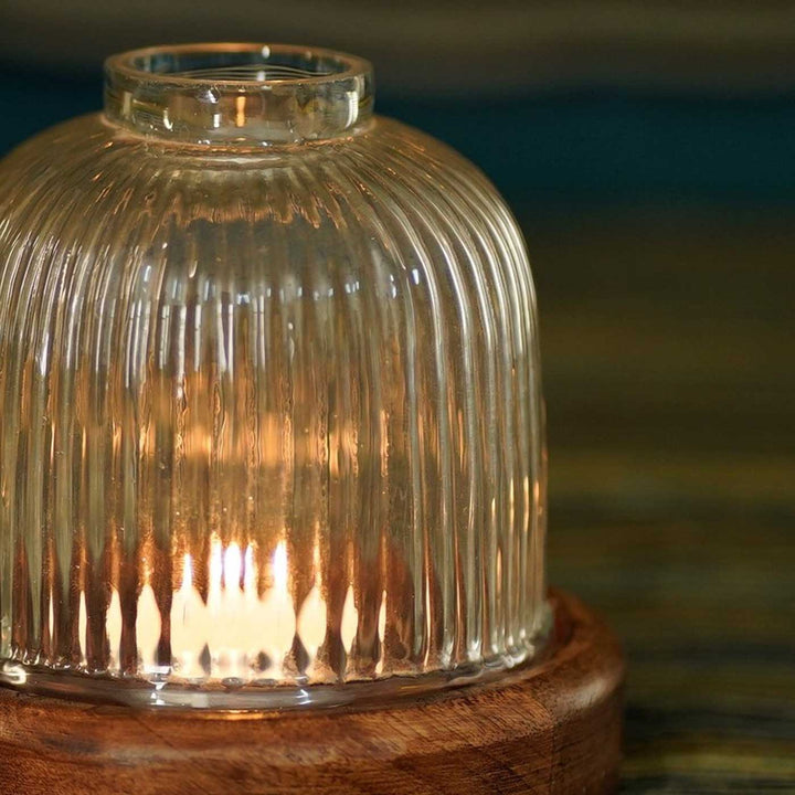 Handmade Stupa Glass Candle Holder