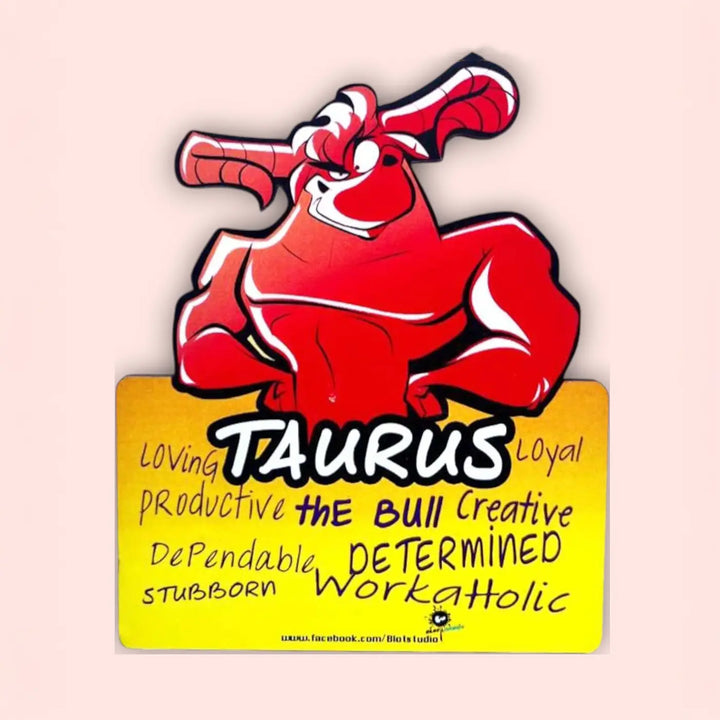 Printed Taurus Zodiac Sign MDF Wood Fridge Magnet
