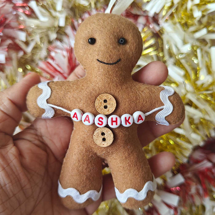 Personalized Felt Ornaments For Christmas Tree Decoration | Set Of 2