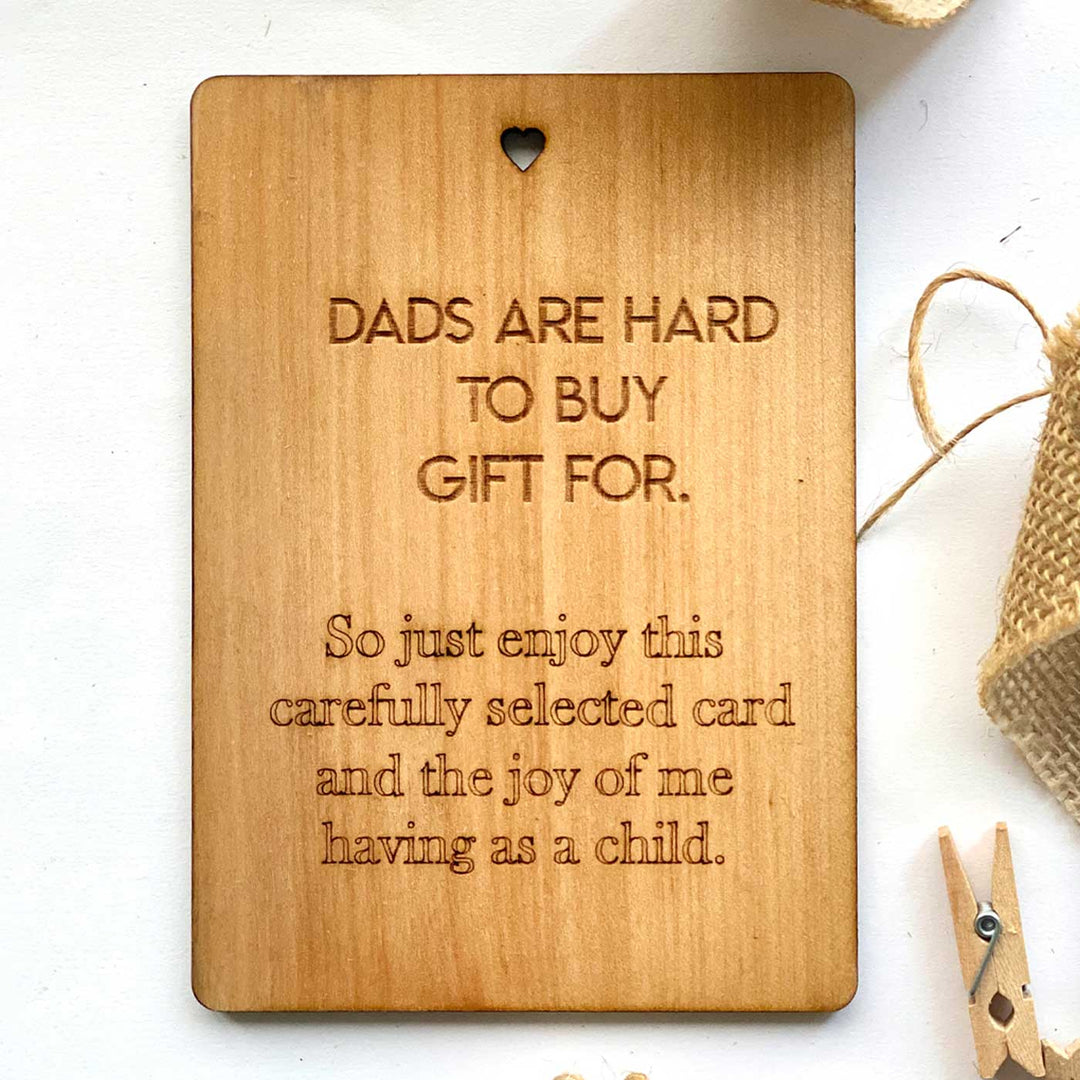 Engraved Dad’s Gift Wooden Greeting Card