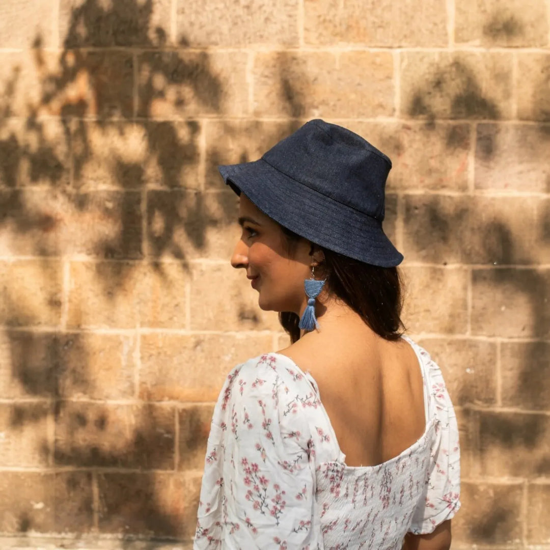 Repurposed Plain Denim Eco-Friendly Bucket Hat