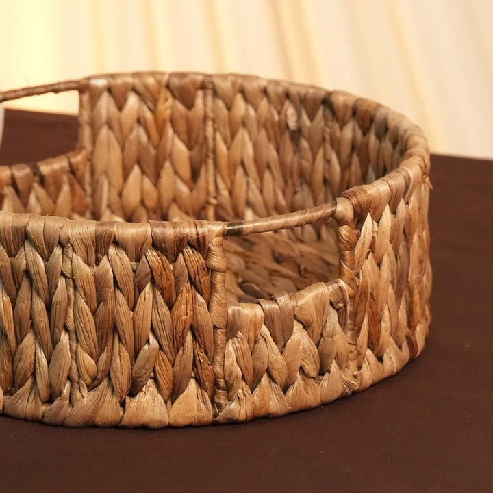 Handmade Water Hyacinth Round Tray