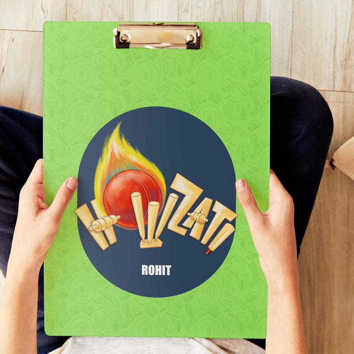 Personalized Cricket Buzz Theme Acrylic Clipboard