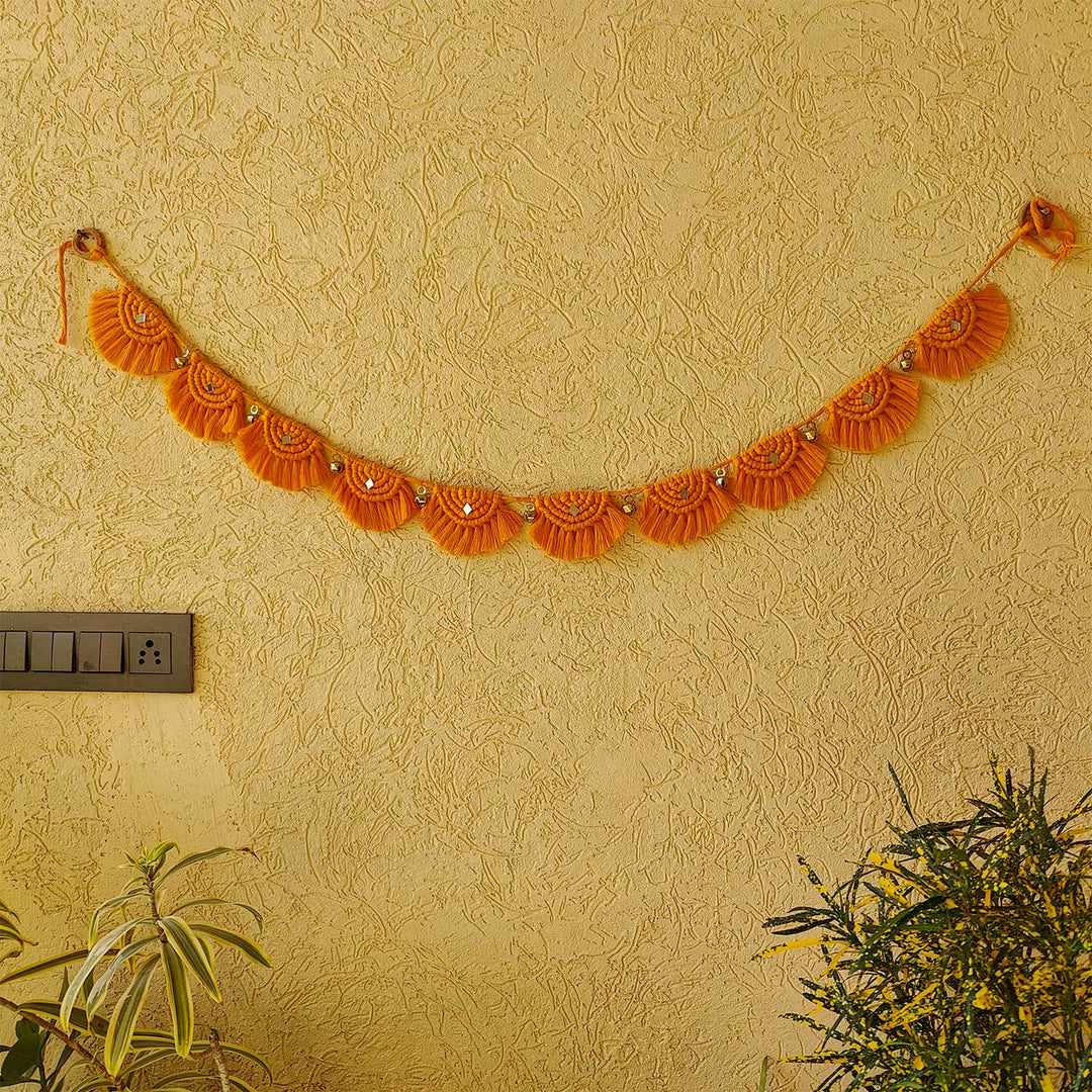 Handmade Macrame Sanskrit Design Cotton Toran
