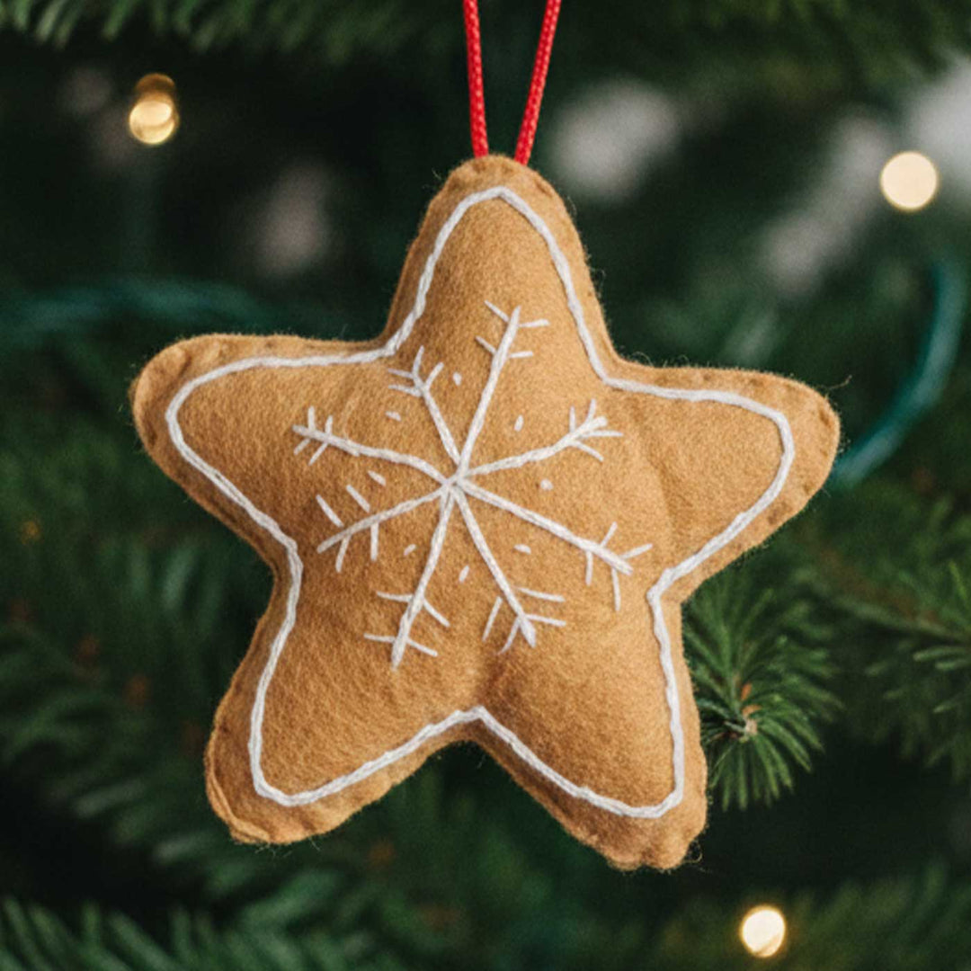 Handmade Felt Snowflake Star Christmas Ornaments
