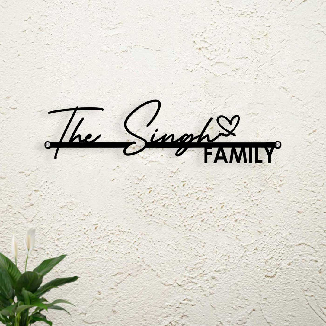 Personalized Laser Cut Minimalist Design Steel Name Plate