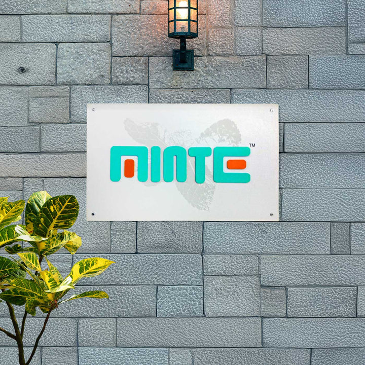 Personalized Minimalist Acrylic Office Name Plate With Logo