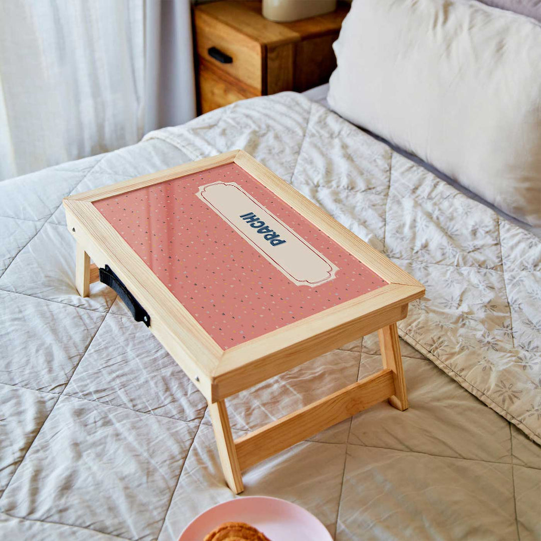 Personalized Triangle Tango Theme Wooden Foldable Desk