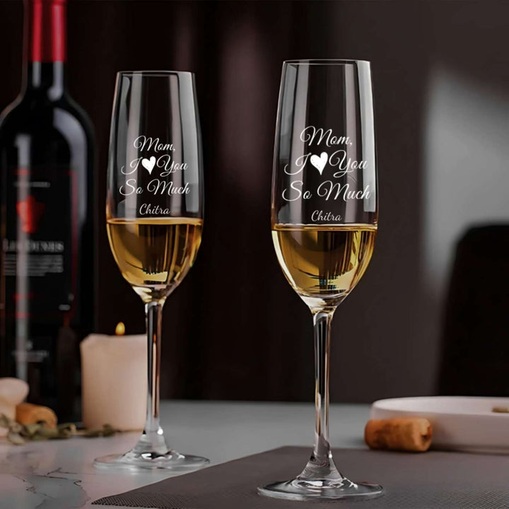Personalized Engraved Champagne Glass For Mothers | 250 ml