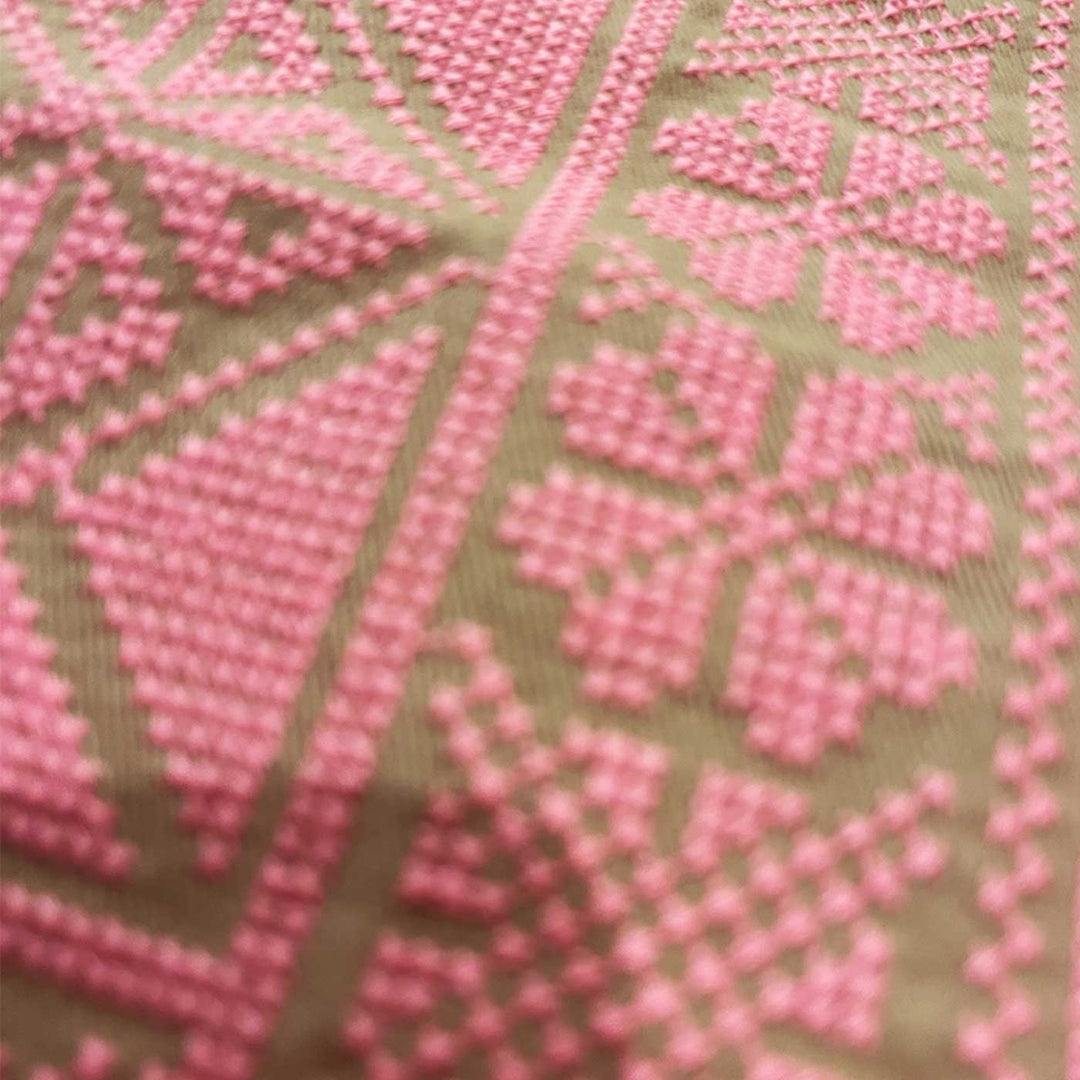 Neon Cross-Stitch Embroidered Hobo Shoulder Bag