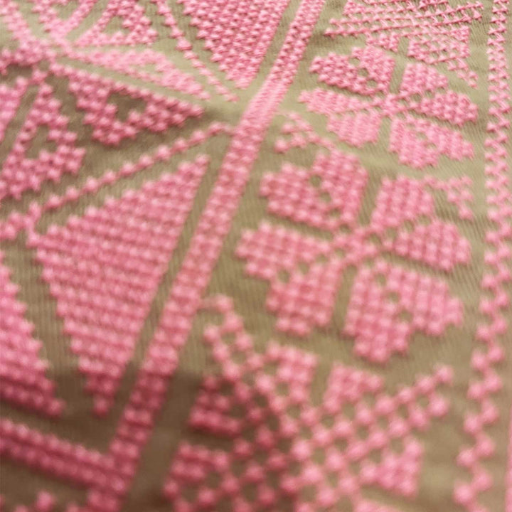 Neon Cross-Stitch Embroidered Hobo Shoulder Bag