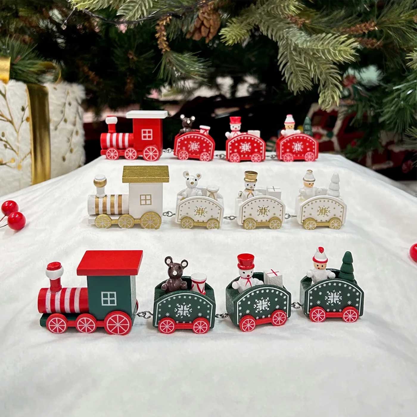 Buy North Pole Express Train Wooden Table Decor For Christmas
