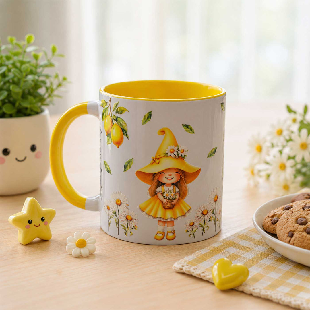 Handmade Glazed Ceramic "Fairy" Theme Illustrated Mug For Kids