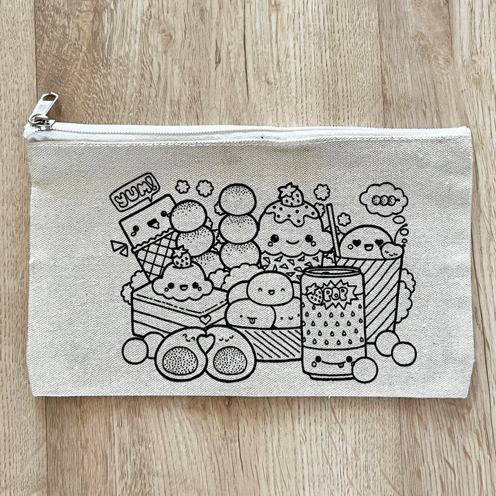 DIY Colour It Yourself Yummy Foodland Cotton Pouch For Kids