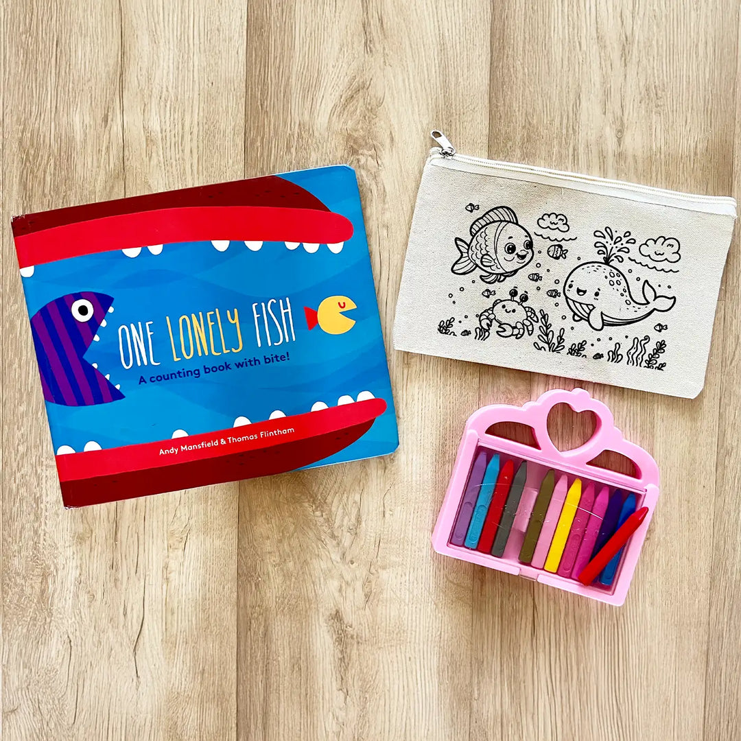 DIY Colour It Yourself Underwater World Cotton Pouch For Kids