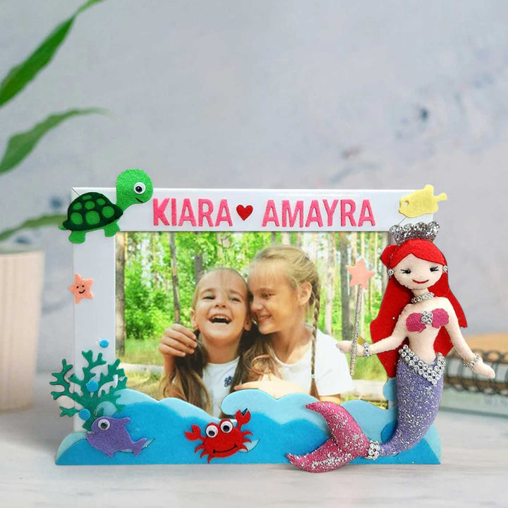 Personalized Little Mermaid Theme Felt Photo Frame