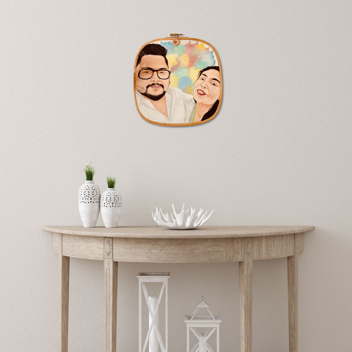 Photo Caricature Square Hoop Frame