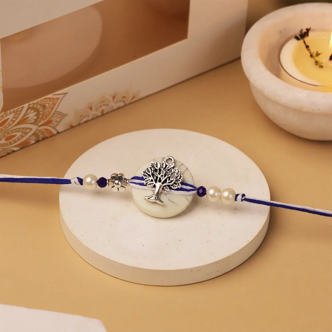 Handmade Wishing Tree Rakhi With Roli Chawal