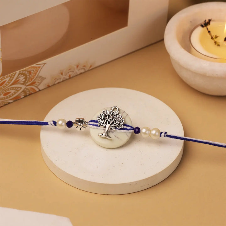 Handmade Wishing Tree Rakhi With Roli Chawal