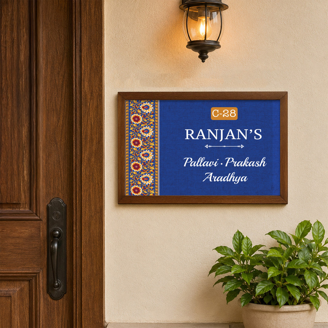 Personalized Classic Dwelling Printed Wooden & Acrylic Name Plate with 3D Letters